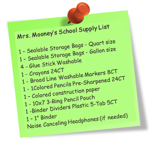School Supply List
